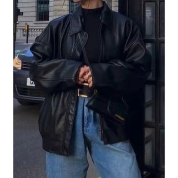 Vintage Mens Lined Wilsons Leather Black Bomber Removable Liner Distressed - Picture 1 of 15